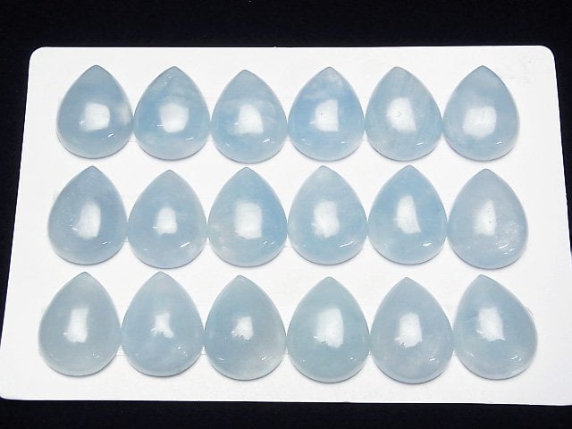 [Video] Namibia Aquamarine AAA- Pear shape Cabochon 20x15mm 1pc