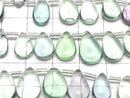 [Video]High Quality Green Fluorite AAA Pear shape (Smooth) 1strand beads (aprx.7inch/17cm)