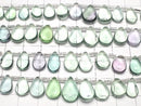 [Video]High Quality Green Fluorite AAA Pear shape (Smooth) 1strand beads (aprx.7inch/17cm)