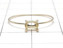 [Video][Japan][K10 Yellow Gold] Ring Frame (Prong Setting) for Horizontal Oval Faceted 5x3mm, 1pc
