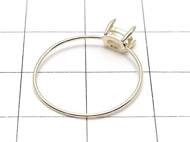[Video][Japan][K10 Yellow Gold] Ring Frame (Prong Setting) for Horizontal Oval Faceted 5x3mm, 1pc