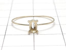 [Video][Japan][K10 Yellow Gold] Ring Frame (Prong Setting) for Oval Faceted 5x3mm, 1pc