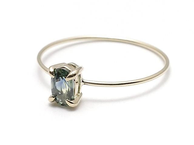 [K10 Yellow Gold] Ring Frame (Prong Setting) for Oval Faceted 5x3mm Rings 1pc [Japan]