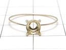 [Video][Japan][K10 Yellow Gold]Ring Frame (Prong Setting) Round Faceted 5mm 1pc