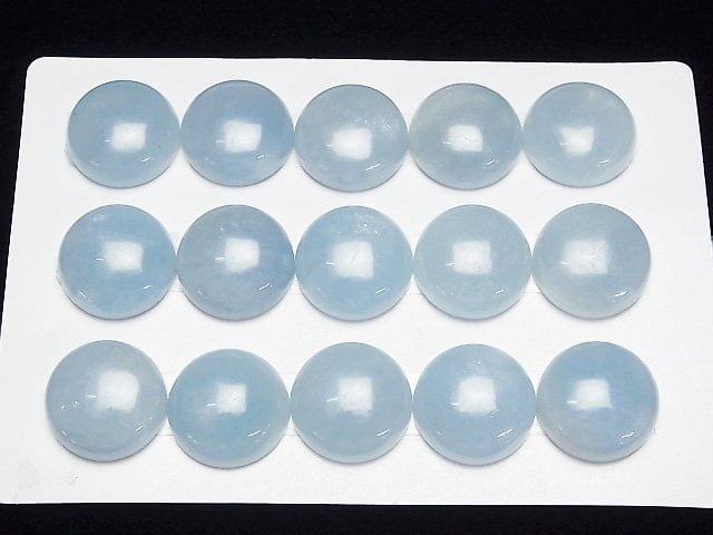 [Video]Namibia Aquamarine AAA Round Cabochon 18x18mm 1pc