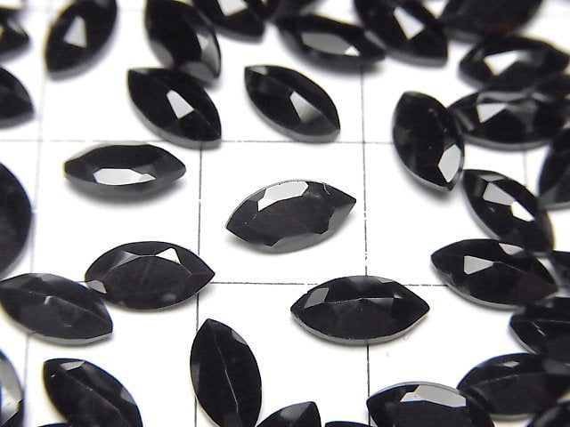 [Video]High Quality Black Spinel AAA Loose stone Marquise Faceted 8x4mm 10pcs