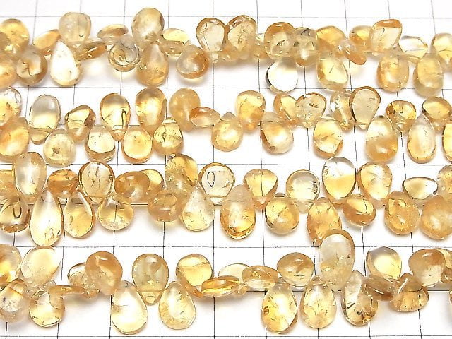 [Video]High Quality Citrine AA++ Pear shape (Smooth) 1strand beads (aprx.14inch/34cm)