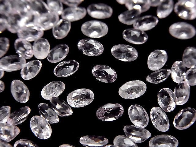 [Video]Morganite AA++ Loose stone Oval Faceted 5x3mm 5pcs