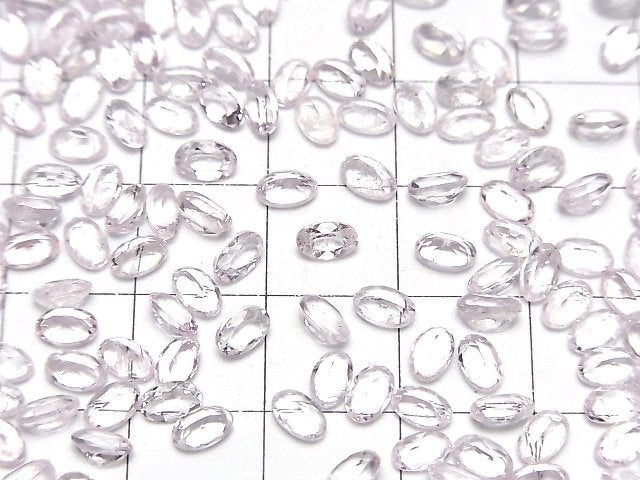 [Video]Morganite AA++ Loose stone Oval Faceted 5x3mm 5pcs
