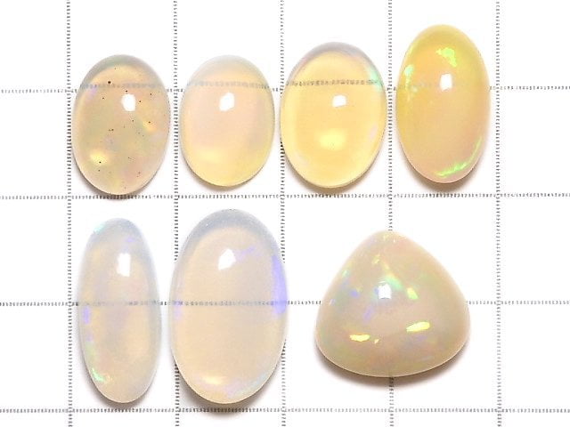 [Video][One of a kind] High Quality Ethiopian Opal AAA Loose stone 7pcs set NO.526