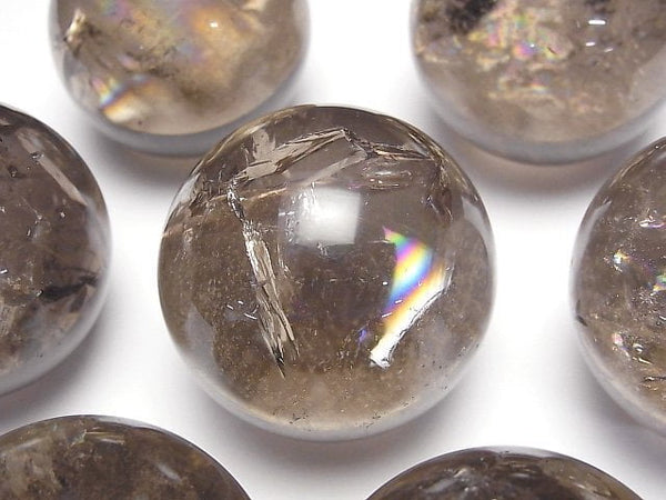 [Video] Smoky Iris Quartz (Rainbow Smoky Quartz)AA++ Sphere, Round 40-42mm 1pc
