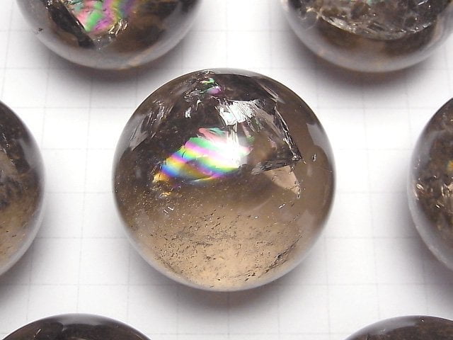 [Video] Smoky Iris Quartz (Rainbow Smoky Quartz)AA++ Sphere, Round 40-42mm 1pc