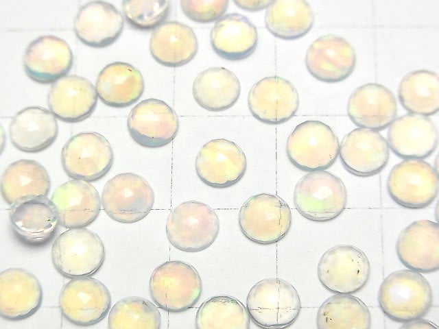 [Video] High Quality Ethiopian Opal AAA- Round Rose Cut 5x5x2.5mm 5pcs