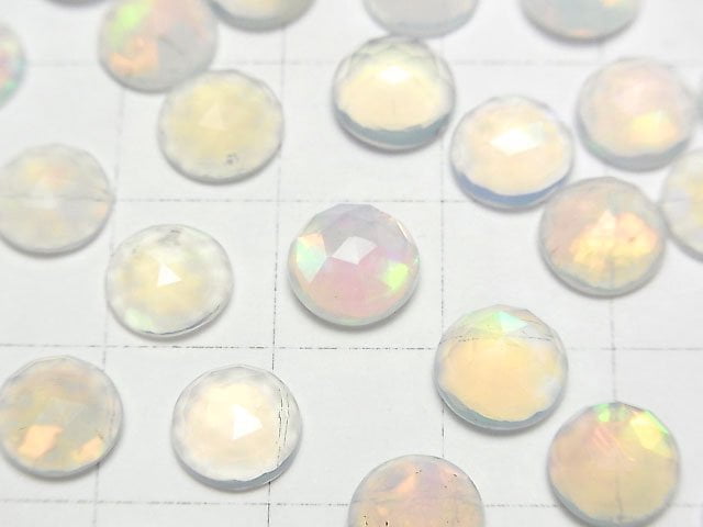 [Video]High Quality Ethiopian Opal AAA- Round Rose Cut 8x8x4mm 2pcs