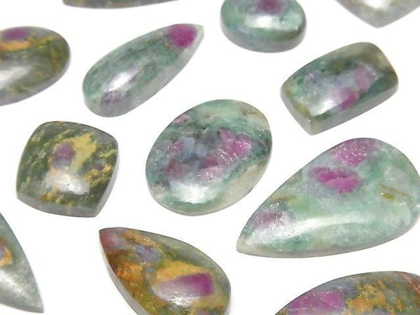 [Video] Ruby in Fuchsite Mixed Shape Cabochon 3pcs