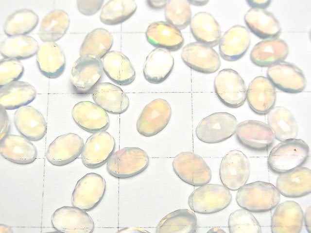 [Video]High Quality Ethiopian Opal AAA- Oval Rose Cut 6x4x2.5mm 10pcs