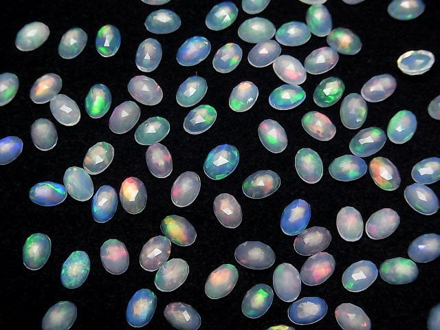 [Video]High Quality Ethiopian Opal AAA- Oval Rose Cut 6x4x2.5mm 10pcs