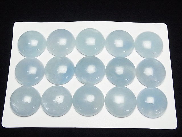 [Video] Namibia Aquamarine AAA- Round Cabochon 20x20mm 1pc