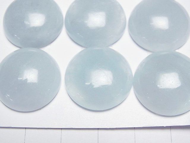 [Video] Namibia Aquamarine AA++ Round Cabochon 20x20mm 1pc