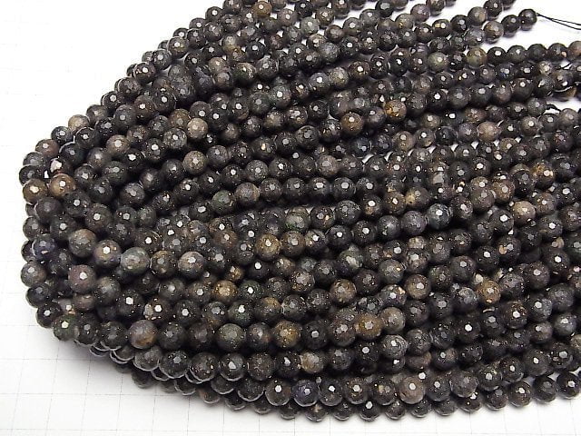 [Video] High Quality! Matrix Opal AA++ 128Faceted Round 7.5mm half or 1strand beads (aprx.15inch/36cm)