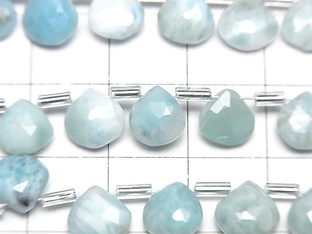 [Video]Larimar Pectolite AA++ Chestnut Faceted Briolette 1strand beads (aprx.6inch/16cm)