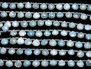 [Video]Larimar Pectolite AA++ Chestnut Faceted Briolette 1strand beads (aprx.6inch/16cm)