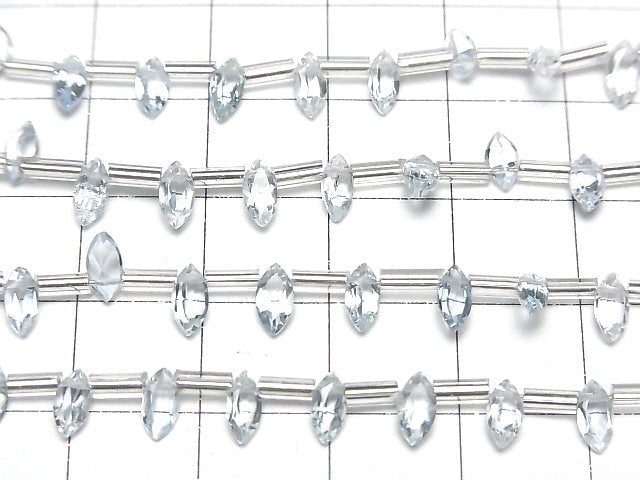 [Video] High Quality Sky Blue Topaz AAA Marquise Faceted 6x3mm 1strand (18pcs )