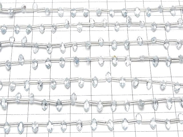 [Video] High Quality Sky Blue Topaz AAA Marquise Faceted 6x3mm 1strand (18pcs )