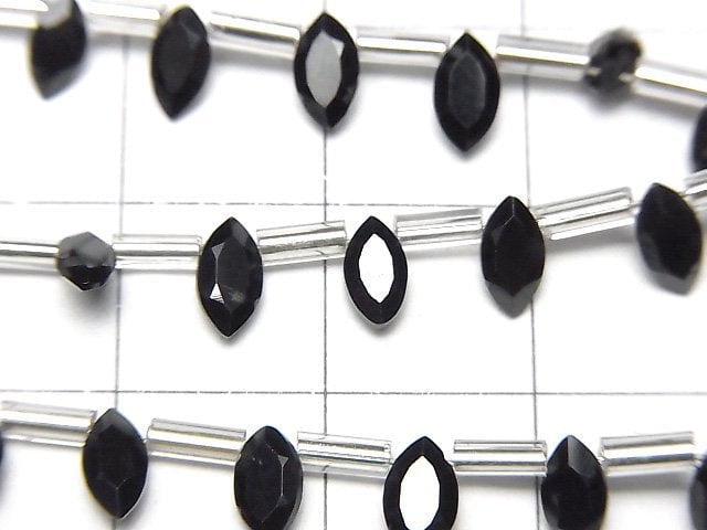 [Video] High Quality Black Spinel AAA Marquise Faceted 6x3mm 1strand (18pcs )