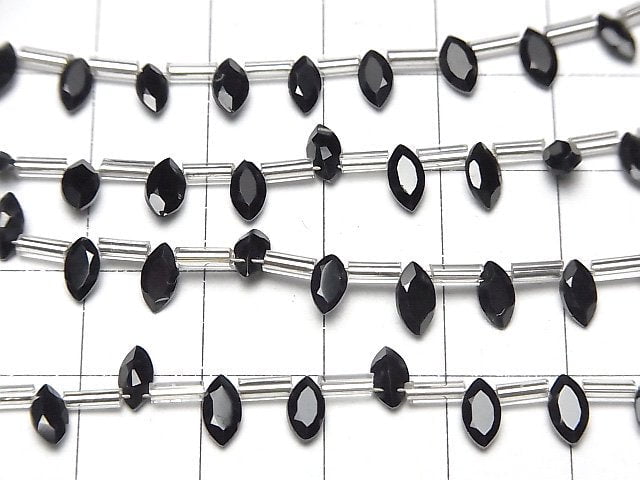 [Video] High Quality Black Spinel AAA Marquise Faceted 6x3mm 1strand (18pcs )