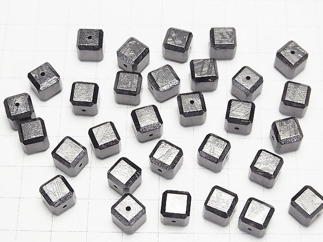 [Video]Meteorite (Muonionalusta) Cube 6mm,8mm,10mm Black NO.1 1pc