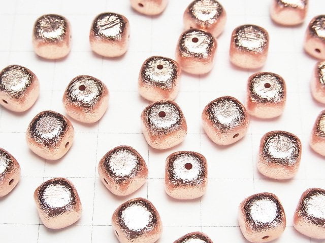 [Video]Meteorite (Muonionalusta) Cube 6mm,8mm,10mm Pink Gold NO.2 1pc