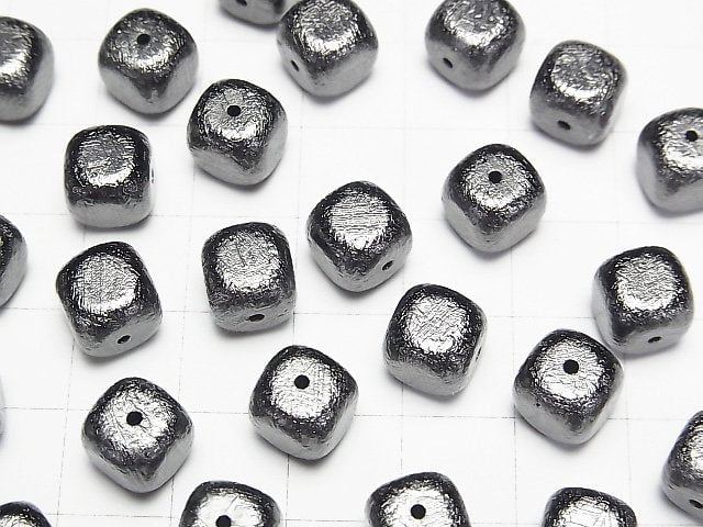 [Video]Meteorite (Muonionalusta) Cube 6mm,8mm,10mm Black NO.2 1pc