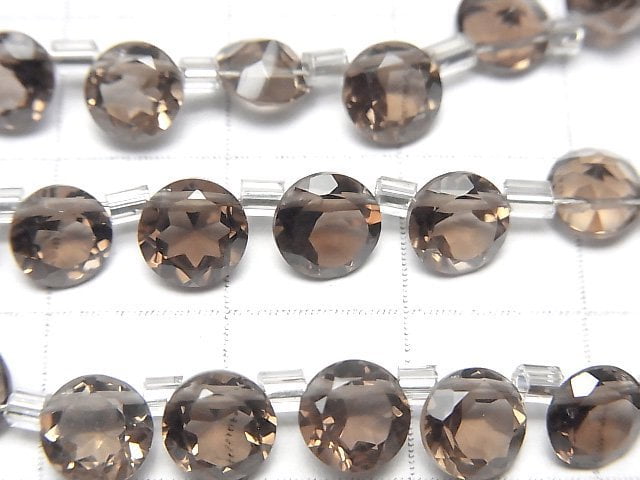 [Video]High Quality Smoky Quartz AAA Round Faceted 6x6mm 1strand (26pcs )