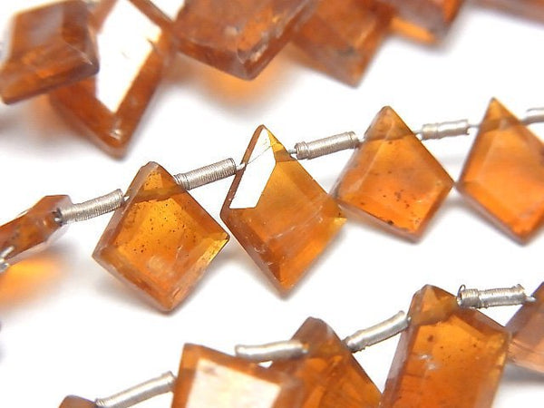 [Video]Orange Kyanite AA++ Diamond-Rough Slice Faceted 1strand beads (aprx.8inch/20cm)