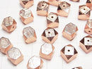 [Video]Meteorite (Muonionalusta) Cube Shape 6mm,8mm,10mm Pink Gold 1pc