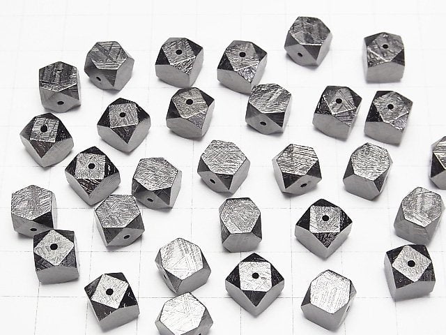 [Video]Meteorite (Muonionalusta) Cube Shape 6mm,8mm,10mm Black 1pc