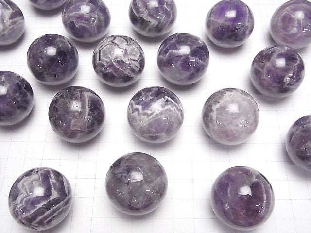 [Video] Mix Amethyst Sphere, Round 30mm 1pc