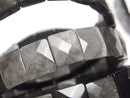 [Video] Silver Obsidian AAA Two-Hole Faceted Rectangle 12x10x5mm 1-Strand (Bangle Bracelet)