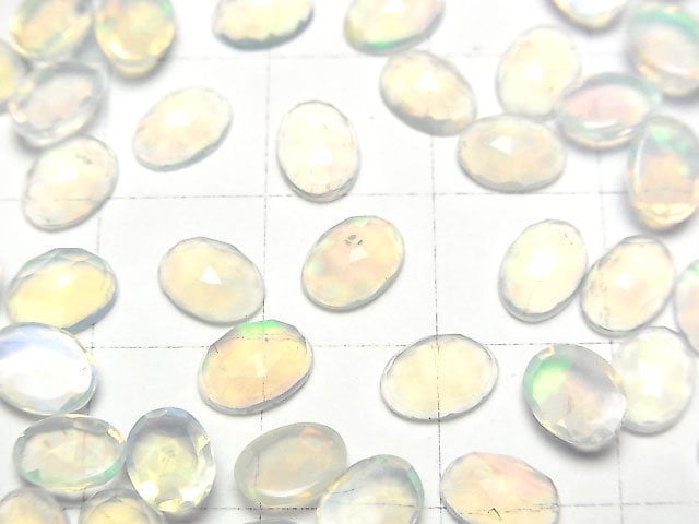 [Video]High Quality Ethiopian Opal AAA- Oval Rose Cut 7x5x3mm 5pcs