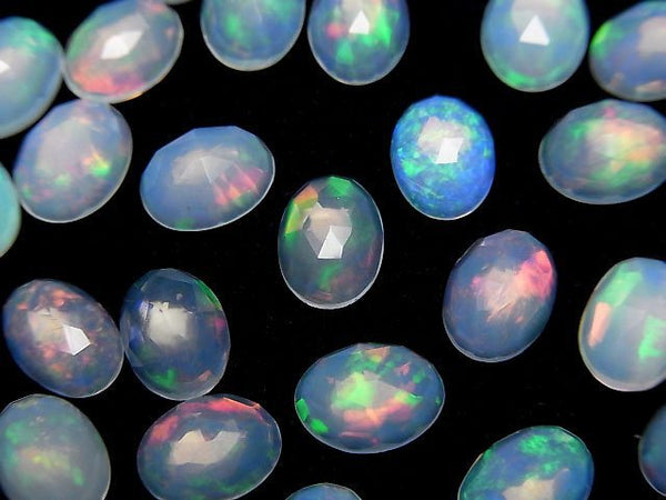 [Video]High Quality Ethiopian Opal AAA- Oval Rose Cut 8x6x3mm 3pcs