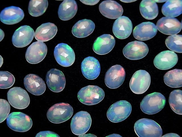 [Video]High Quality Ethiopian Opal AAA- Oval Rose Cut 8x6x3mm 3pcs