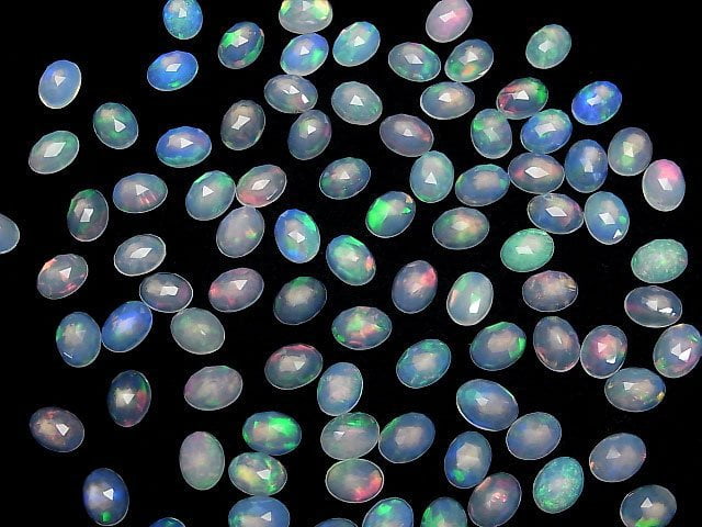 [Video]High Quality Ethiopian Opal AAA- Oval Rose Cut 8x6x3mm 3pcs