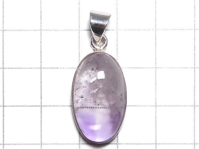 [Video][One of a kind] High Quality Bi-color Amethyst AAA- Pendant Silver925 NO.37