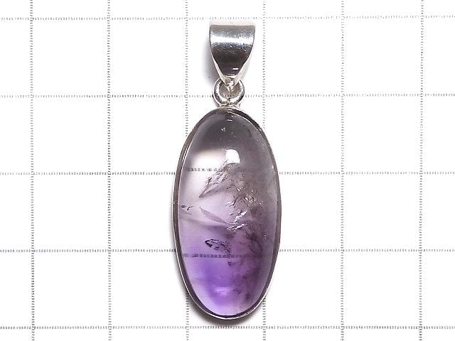 [Video][One of a kind] High Quality Bi-color Amethyst AAA- Pendant Silver925 NO.43