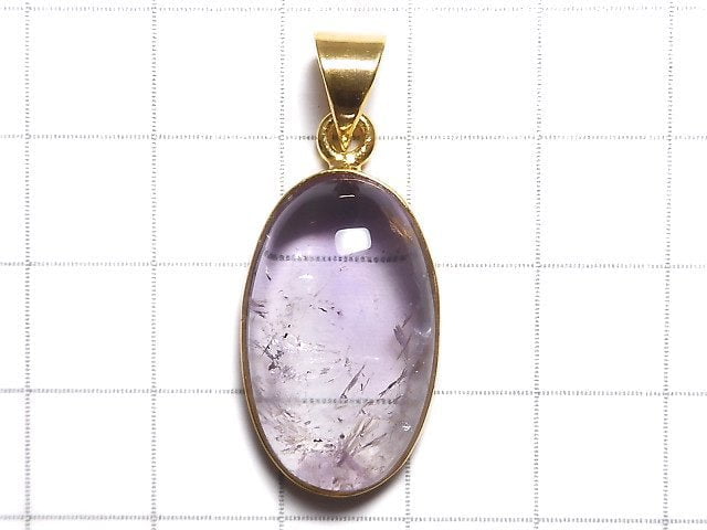 [Video][One of a kind] High Quality Bi-color Amethyst AAA- Pendant 18KGP NO.54