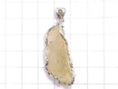 [Video][One of a kind] Libyan Desert Glass Rough Rock Nugget Moldavite Pendant Silver925 NO.224