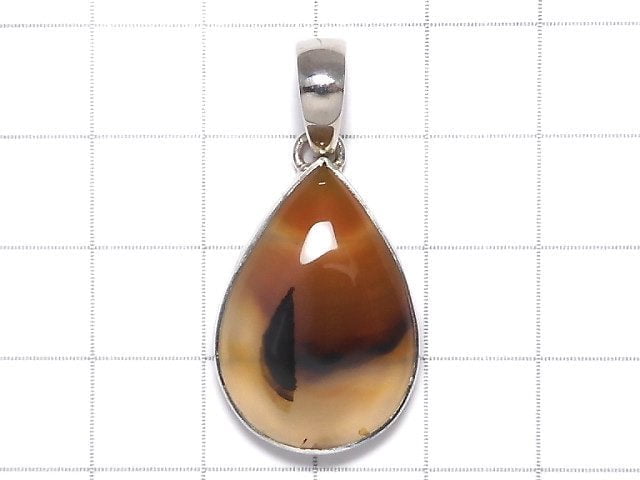 [Video][One of a kind] Montana Agate Pendant Silver925 NO.3