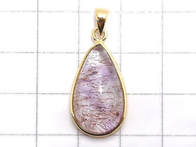 [Video][One of a kind] High Quality Elestial Quartz AAA- Pendant 18KGP NO.36