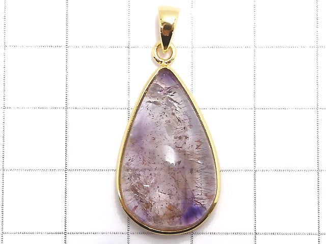 [Video][One of a kind] High Quality Elestial Quartz AAA- Pendant 18KGP NO.38